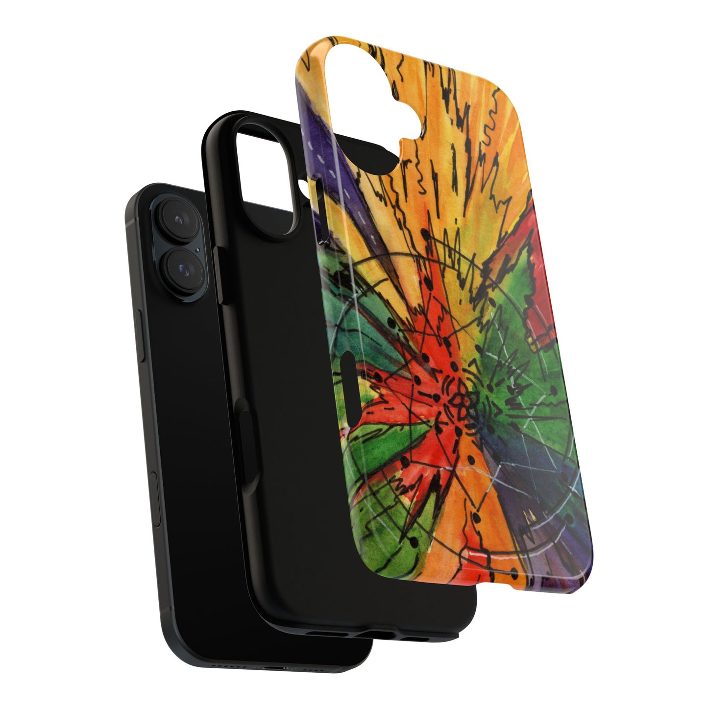 Rainbow Burst Tough Phone Case
