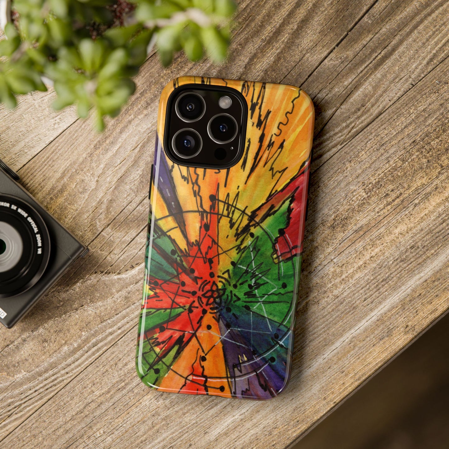 Rainbow Burst Tough Phone Case