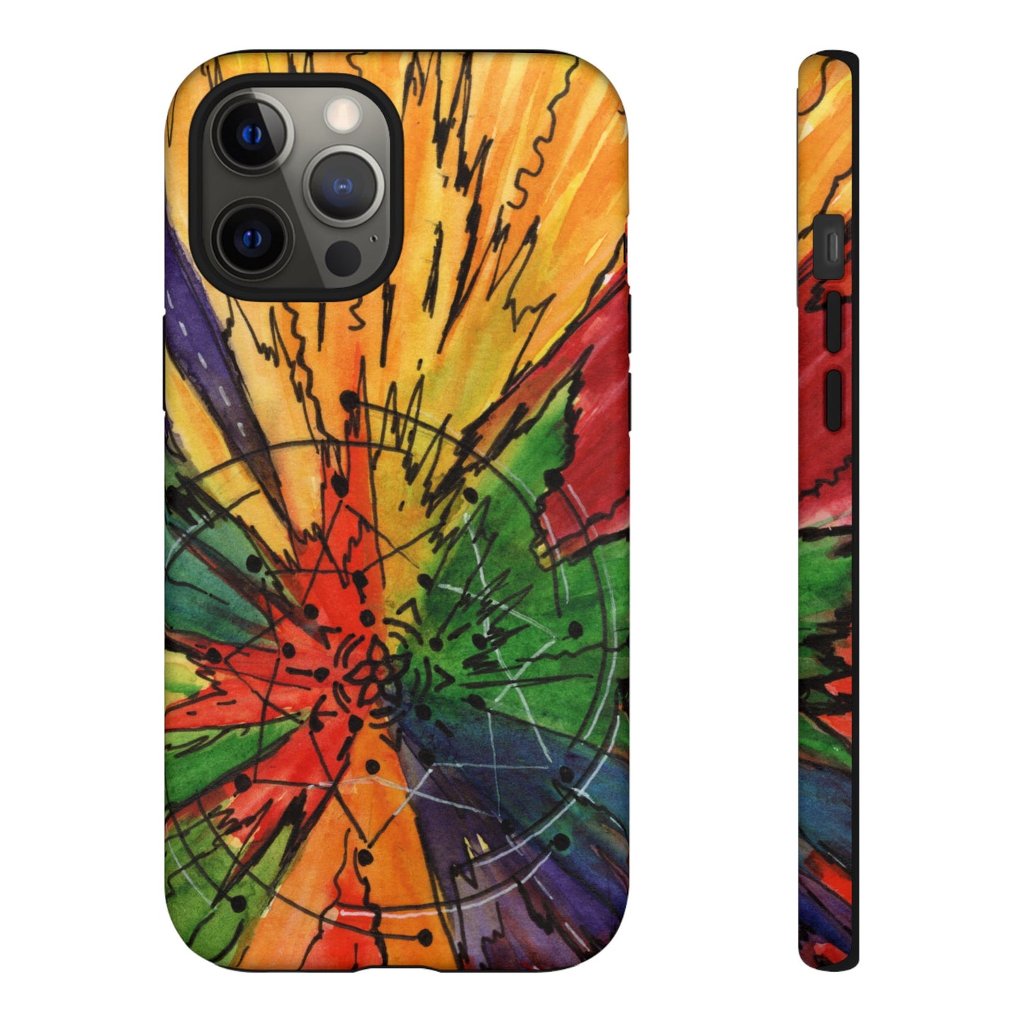 Rainbow Burst Tough Phone Case