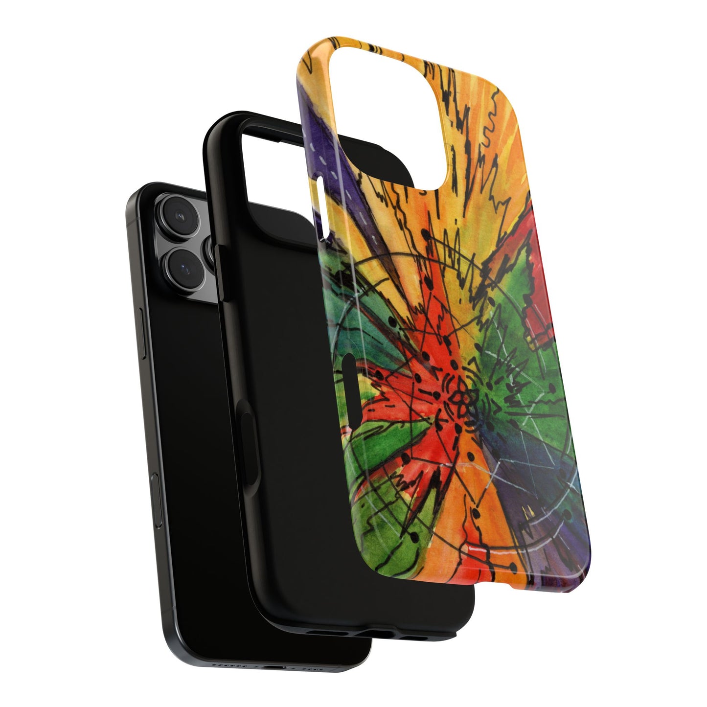 Rainbow Burst Tough Phone Case