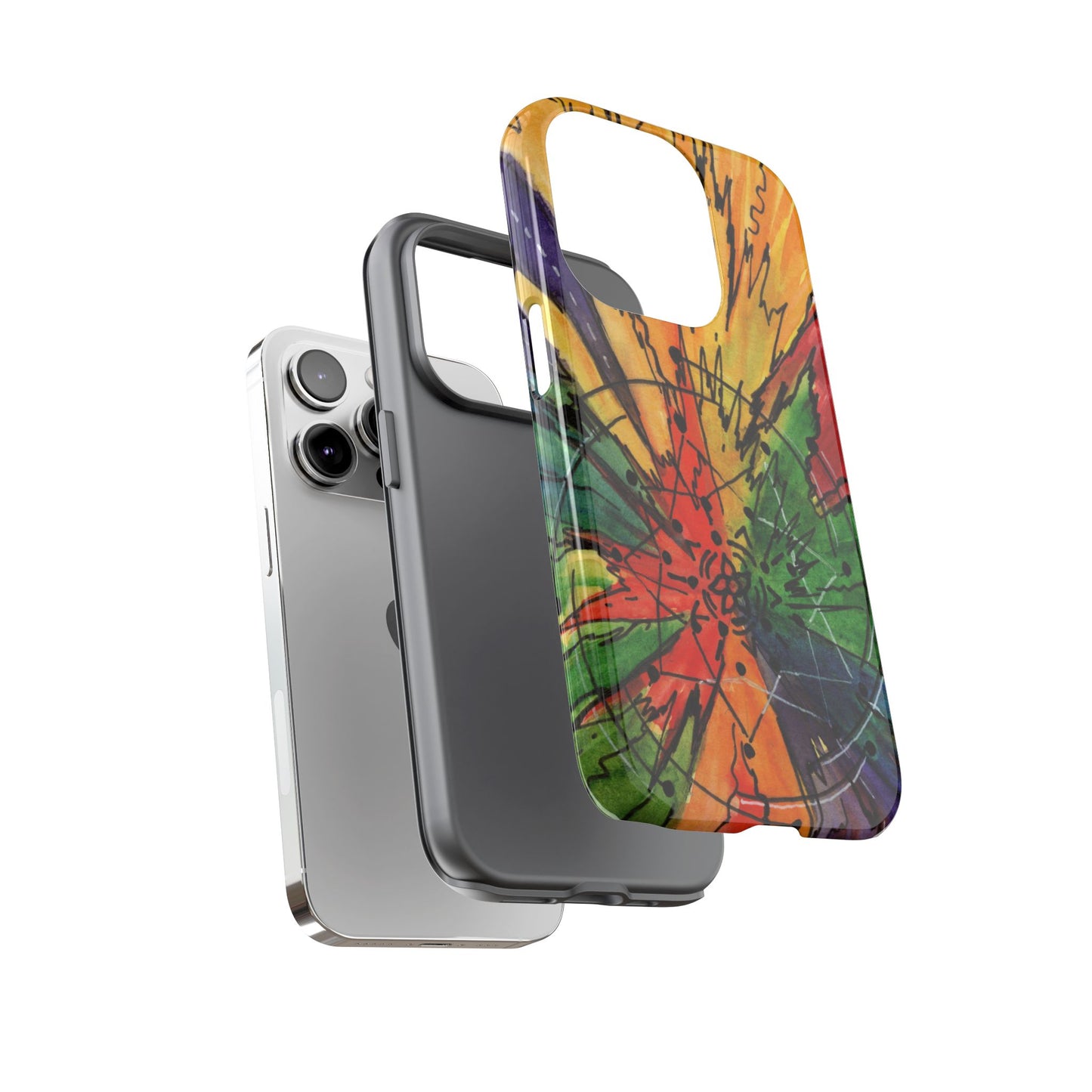 Rainbow Burst Tough Phone Case