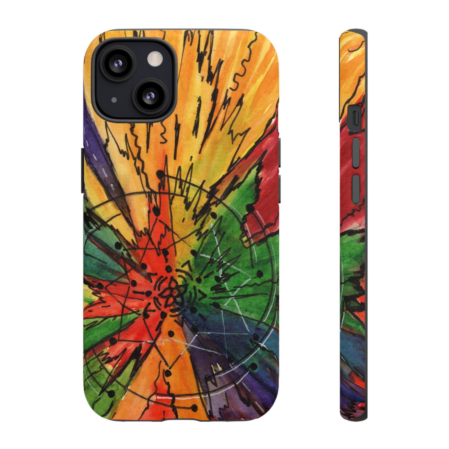 Rainbow Burst Tough Phone Case