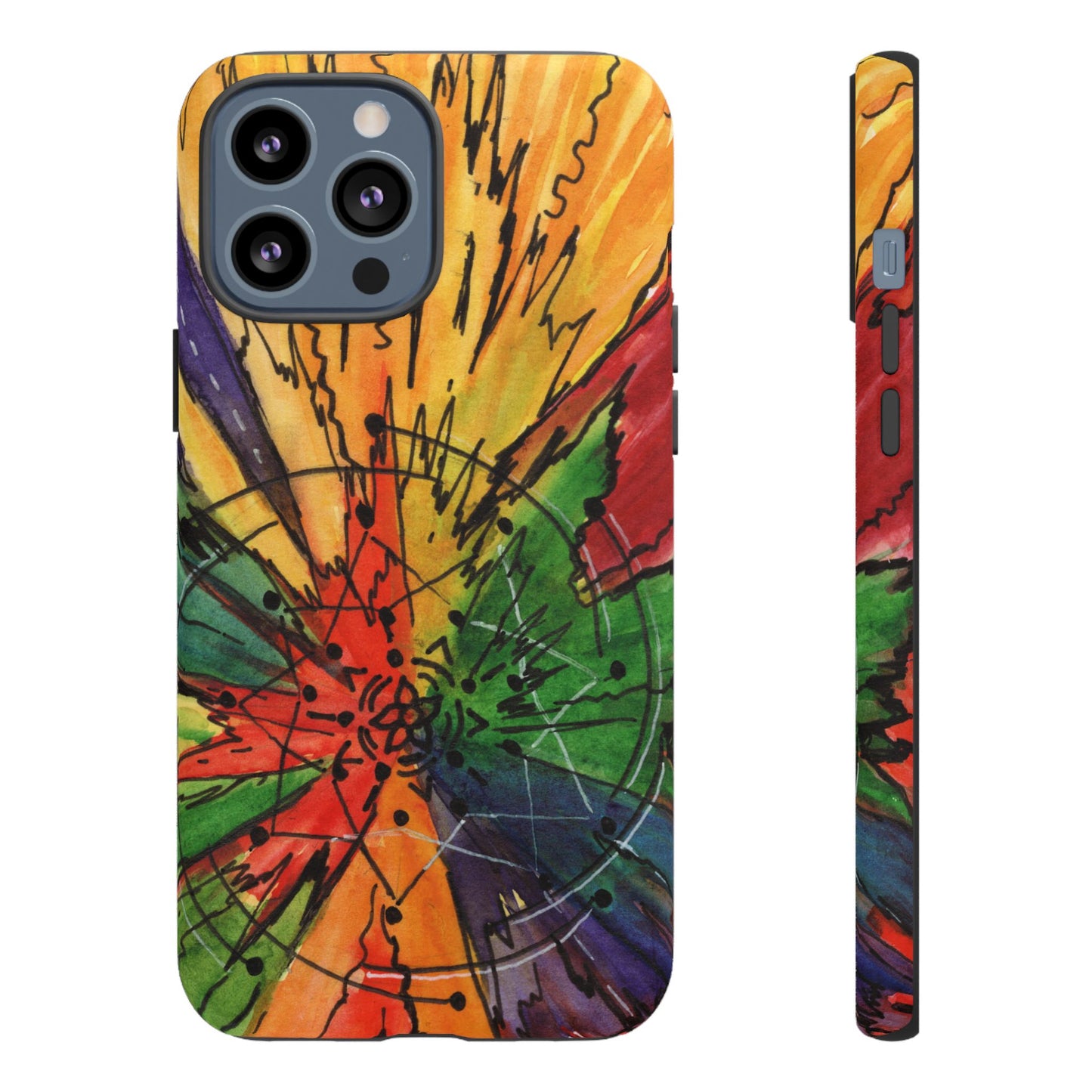 Rainbow Burst Tough Phone Case