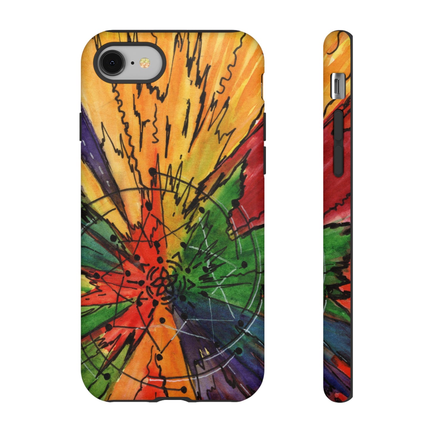 Rainbow Burst Tough Phone Case