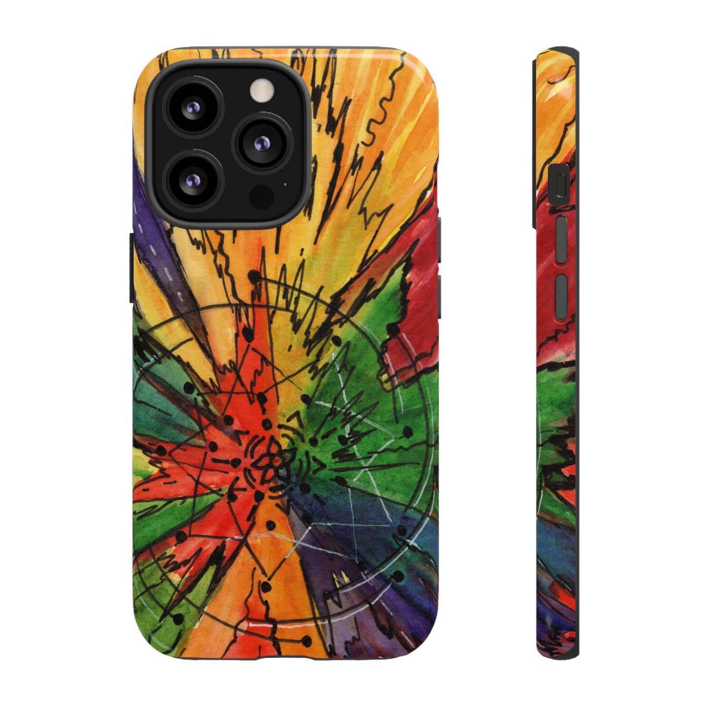Rainbow Burst Tough Phone Case