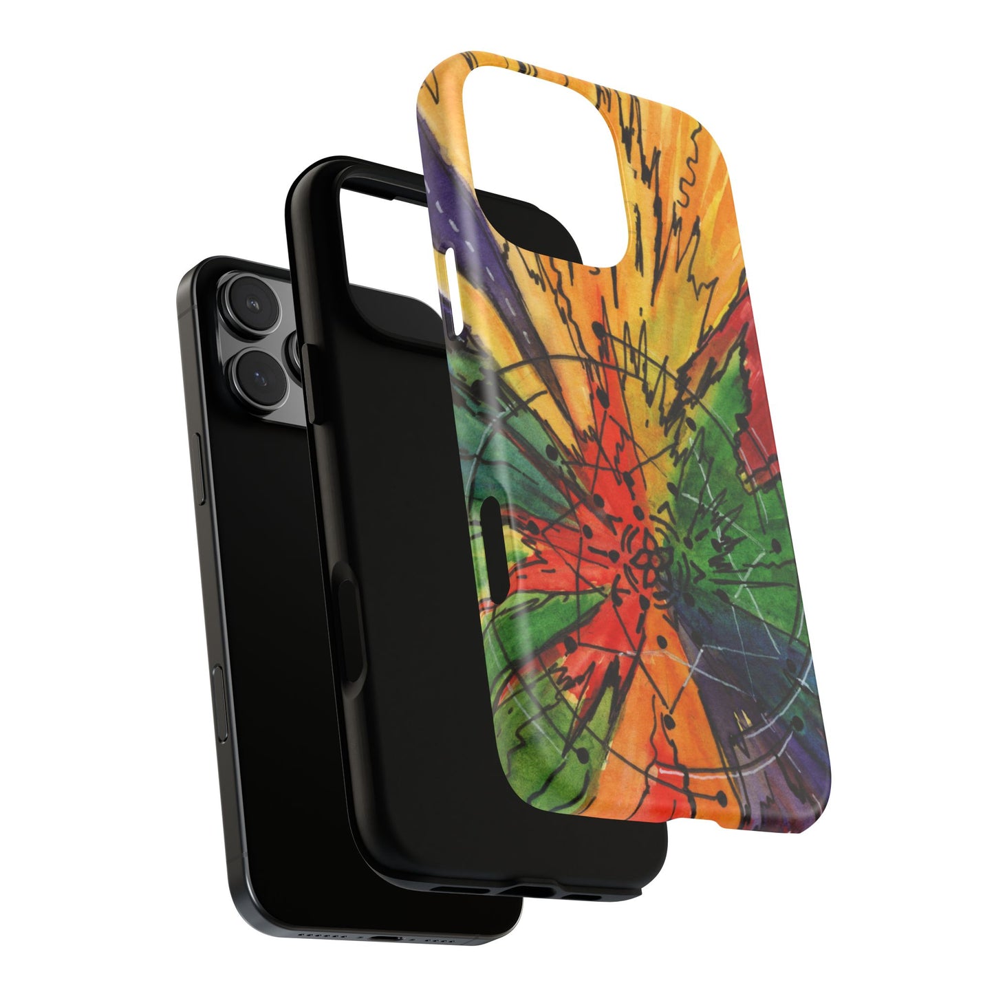 Rainbow Burst Tough Phone Case