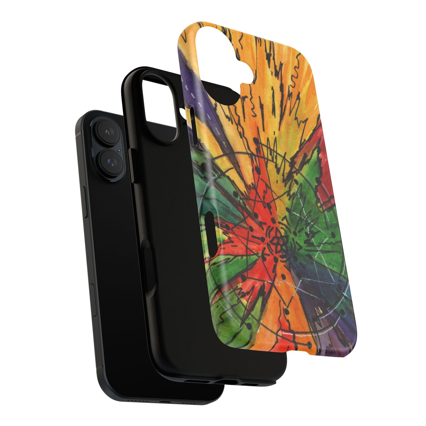 Rainbow Burst Tough Phone Case