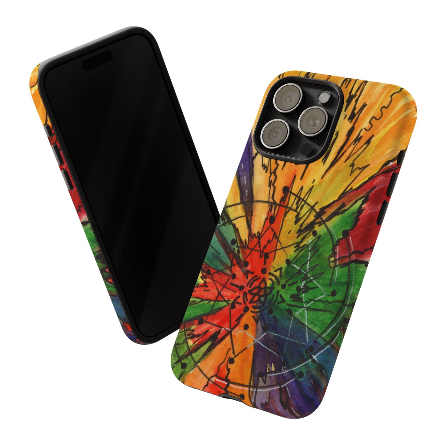 Rainbow Burst Tough Phone Case