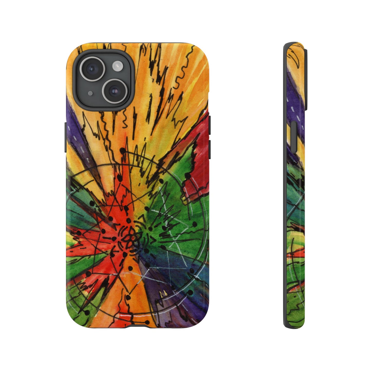 Rainbow Burst Tough Phone Case
