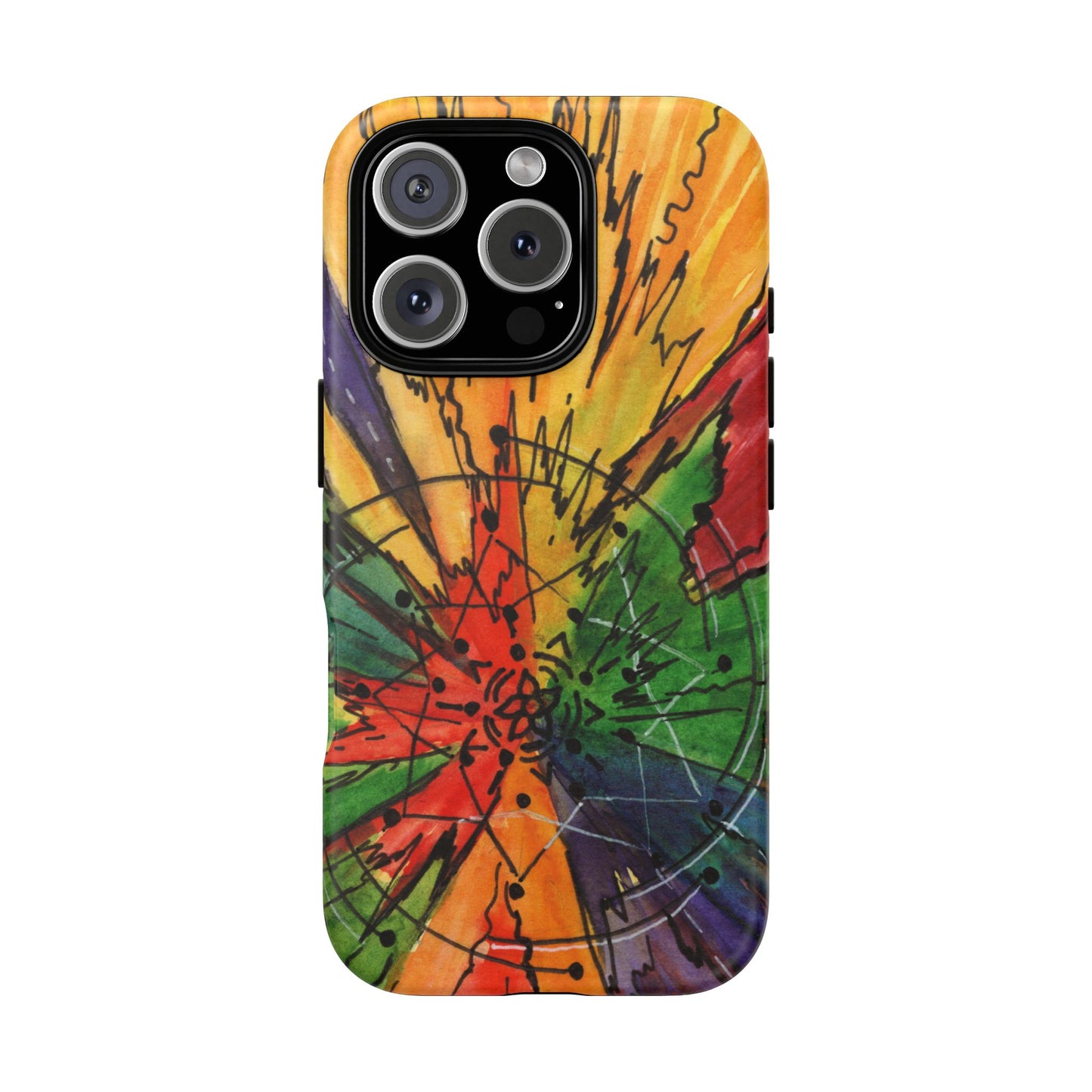 Rainbow Burst Tough Phone Case