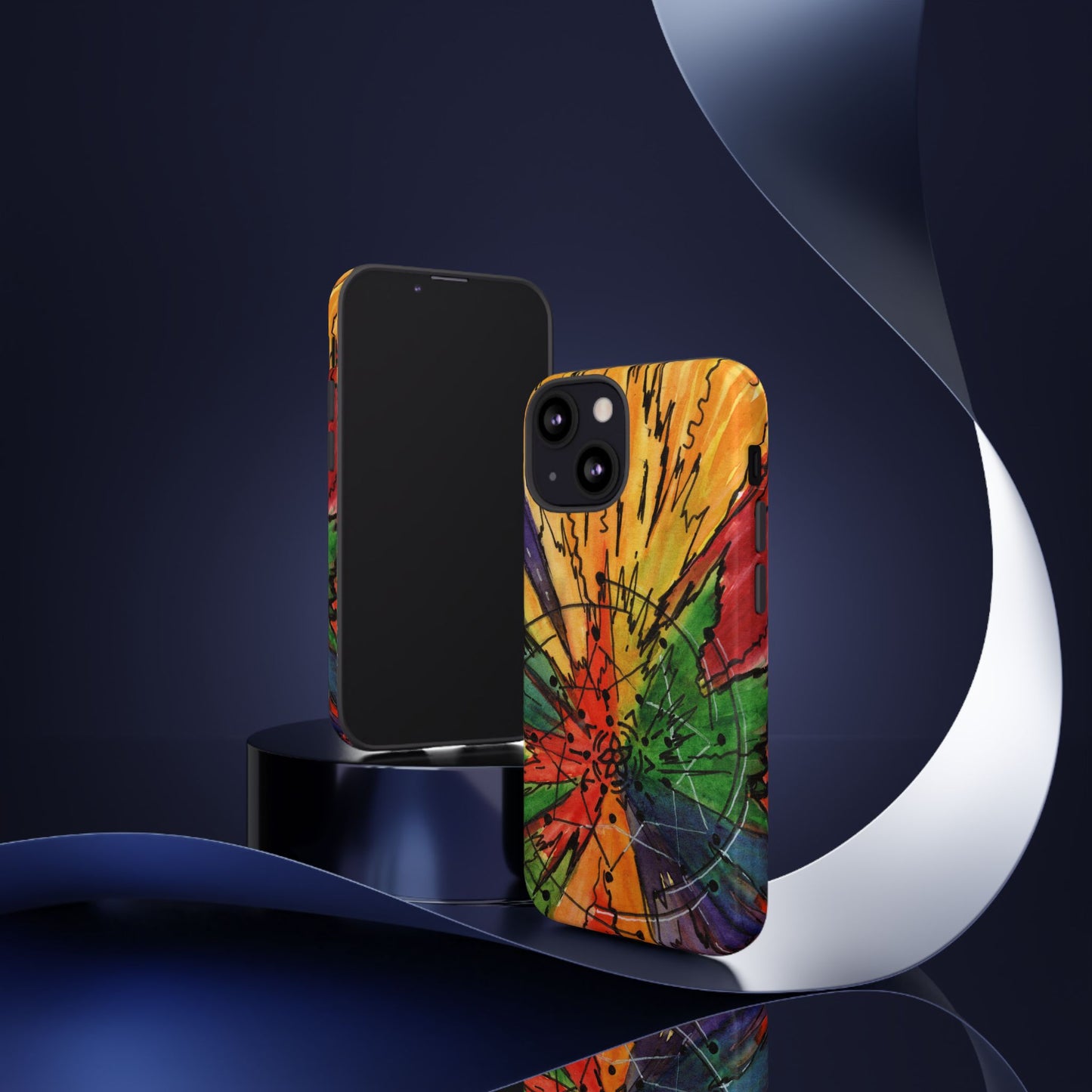 Rainbow Burst Tough Phone Case
