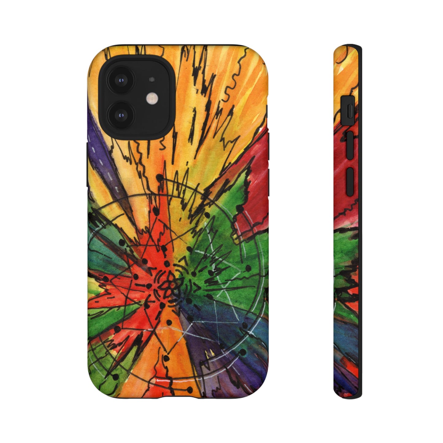 Rainbow Burst Tough Phone Case