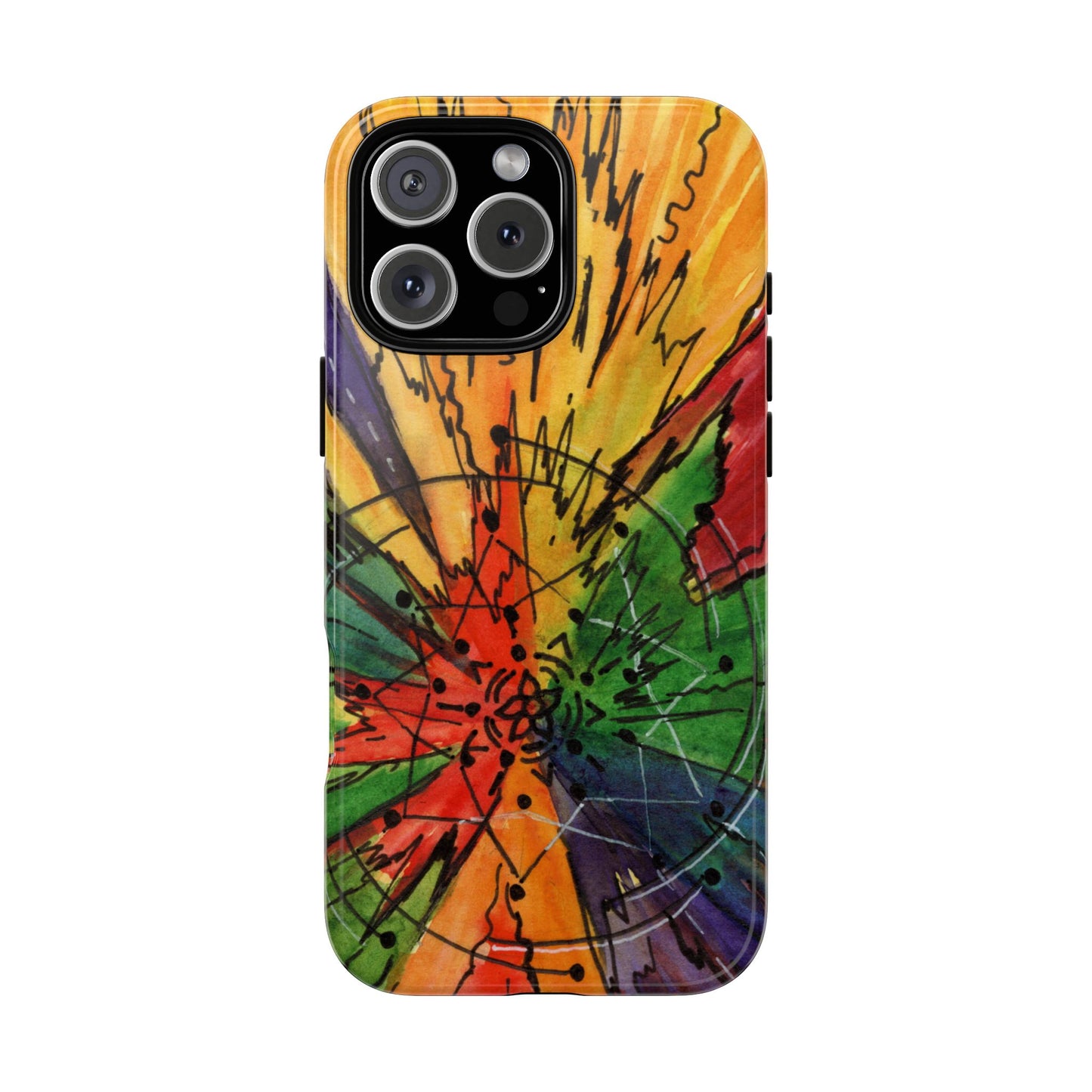 Rainbow Burst Tough Phone Case