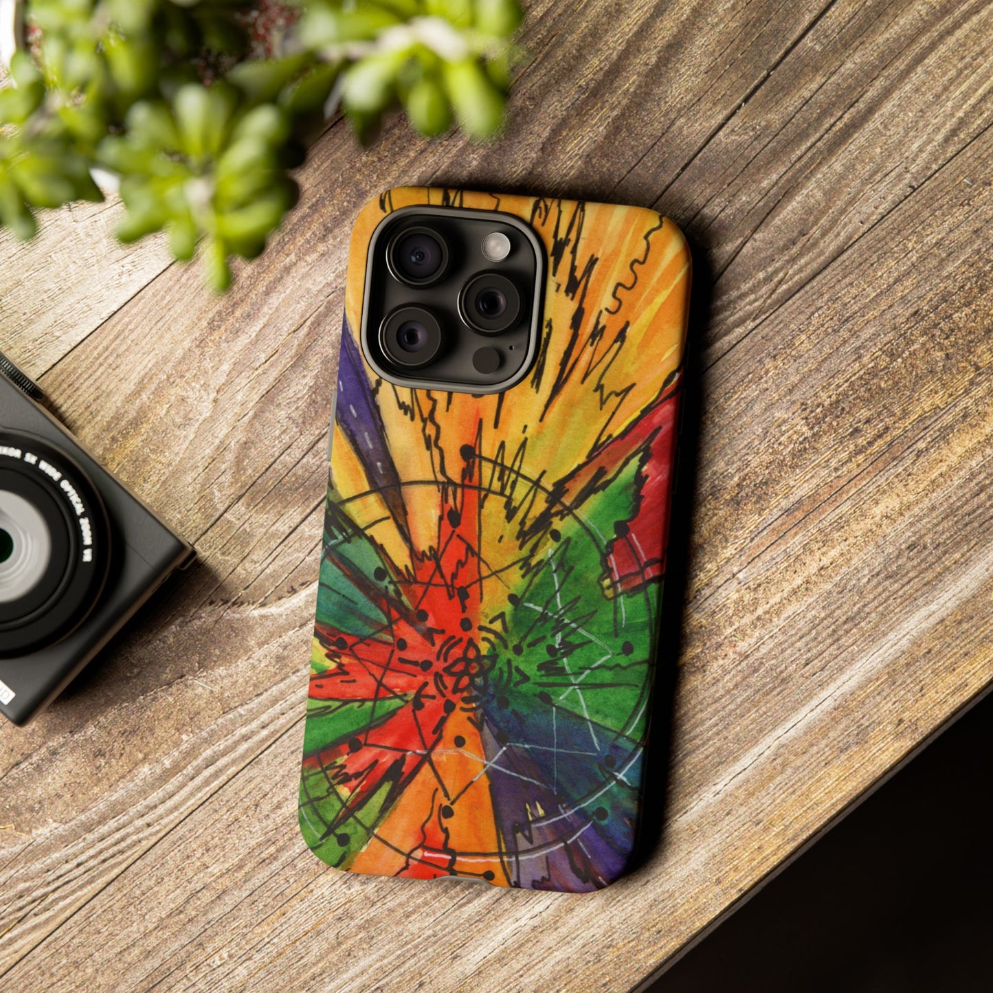 Rainbow Burst Tough Phone Case