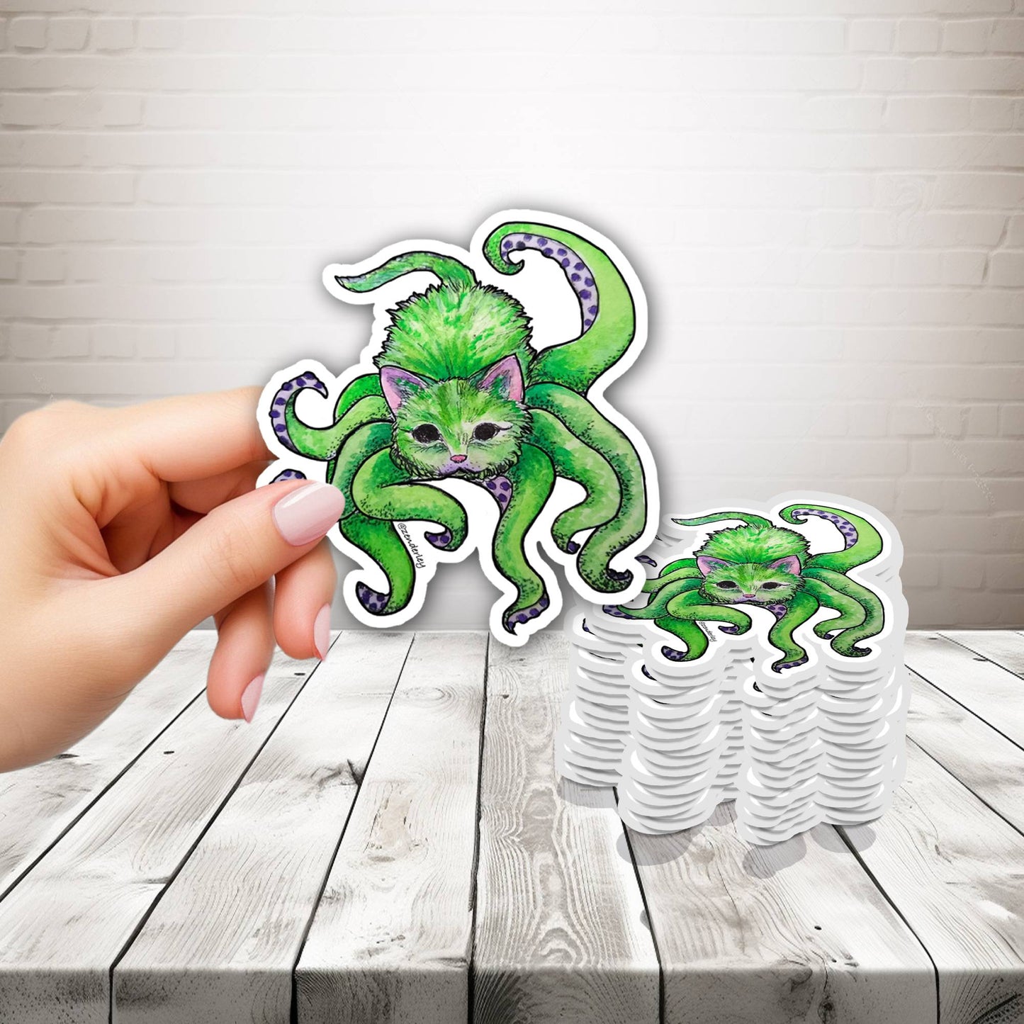 Cthulhu Kitty Stickers