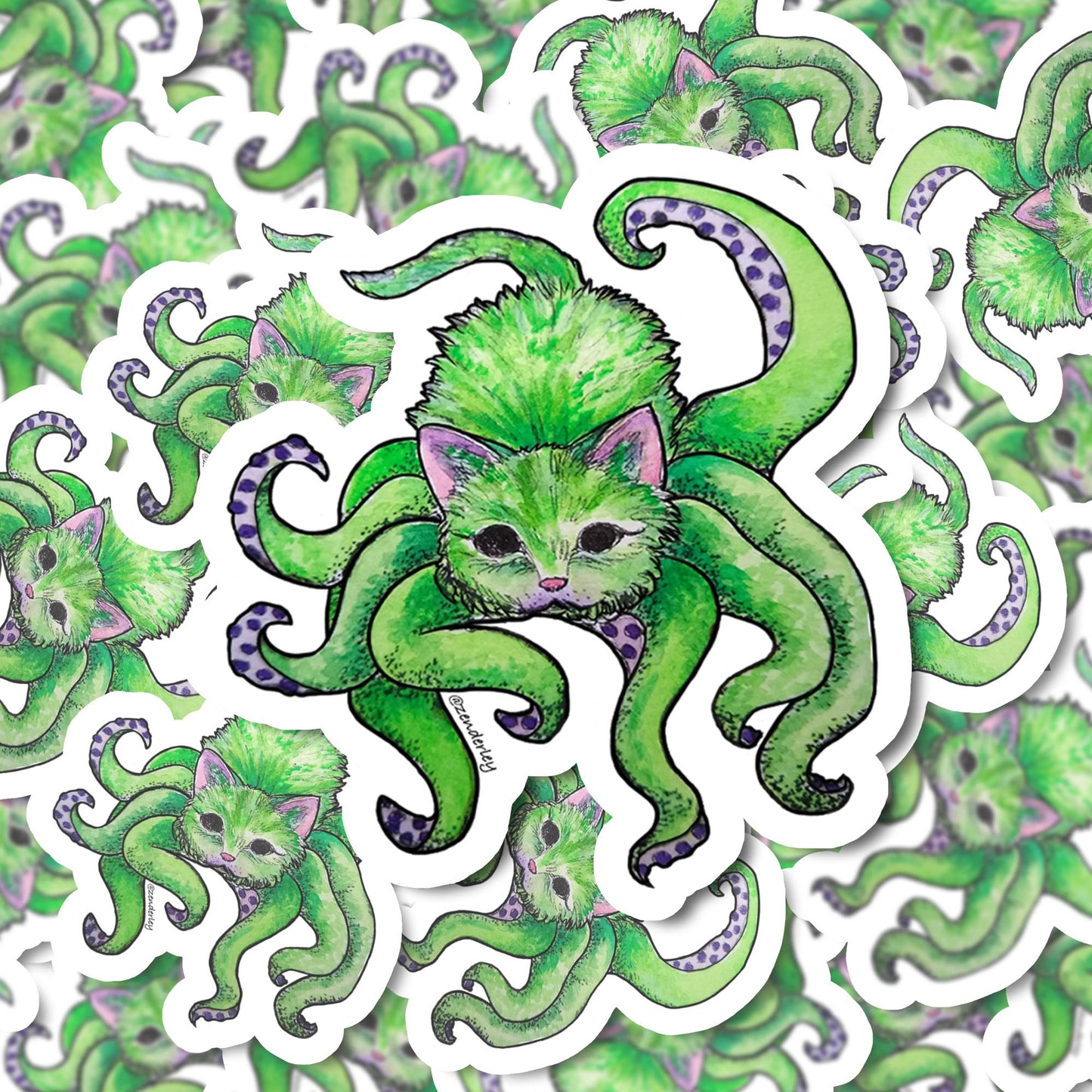 Cthulhu Kitty Stickers