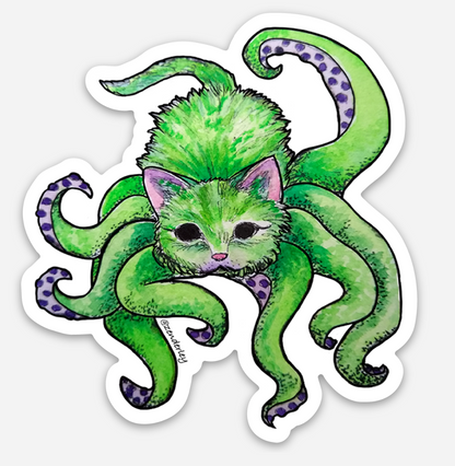 Cthulhu Kitty Stickers