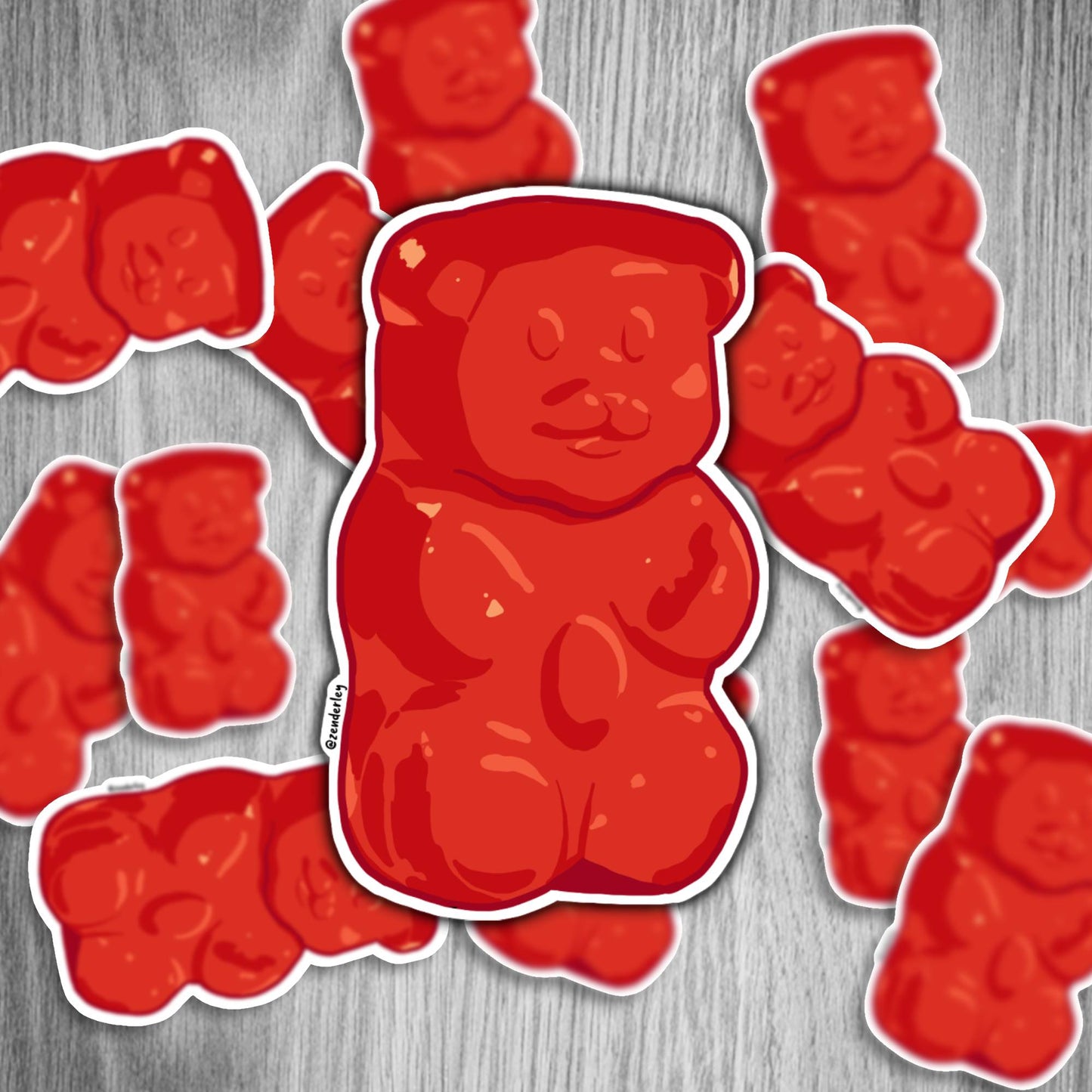 Gummy Bear Sticker - Red