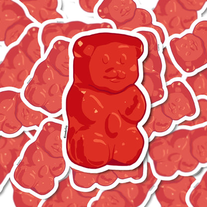 Gummy Bear Sticker - Red