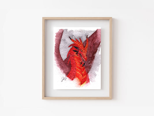 Smoke and Fire Art Print 8x10